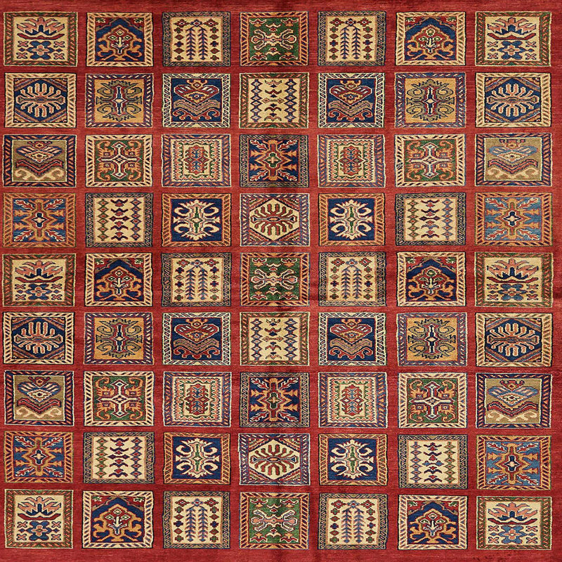 Tapis abstrait moderne 630, Carré 3 pi