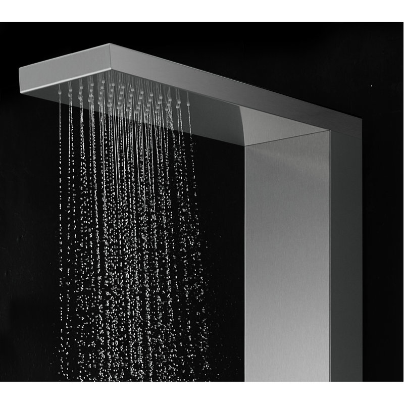 65'' Stainless Steel Shower Panel with Rainfall and Handheld Showerheads