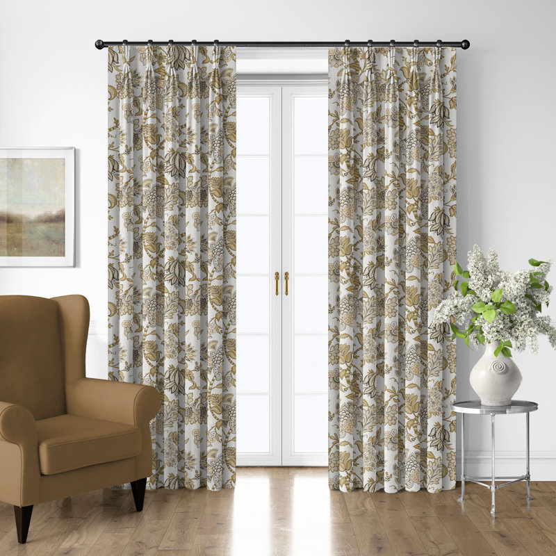 Ensemble de 2 rideaux en coton Bronte, L 20 po x L 120 po
