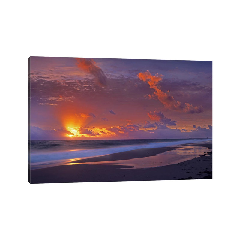 Mcarthur Beach At Sunrise, Florida by Tim Fitzharris - Wrapped Canvas Print, 20.32 cm H x 30.48 cm W