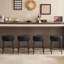 Tabourets de bar ronds, ensemble de 2 - Tabourets de salle à manger rembourrés contemporains pour cuisines, cafés et bars - comprend des pieds de support robustes-2051964283-2067112184-2049373099
