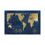 «Indigo World Map» par Carol Robinson, impression sur toile tendue-55903631