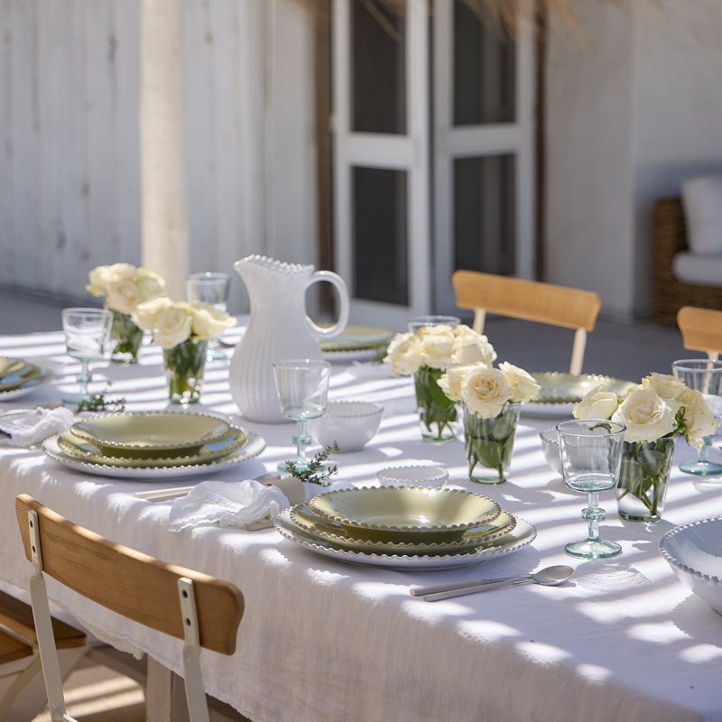 Pearl Dinner Plate, Lilly Green