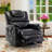 Karelin 35.54"W 180° Flat Lay Faux Leather Lifting Power Recliner, Massage Chair, Heater, Lift Chair-88883120