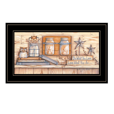 Do What You Love Framed Wall Art for Living Room, Home Wall Decor Print by Mary June