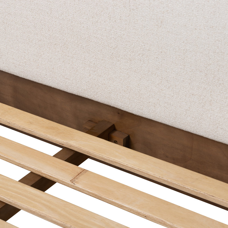 Willem Solid Wood Bed, Queen, Crypton Wayfarer Snow