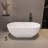63 in. Freestanding Soaking Solid Surface Bathtub-98606634