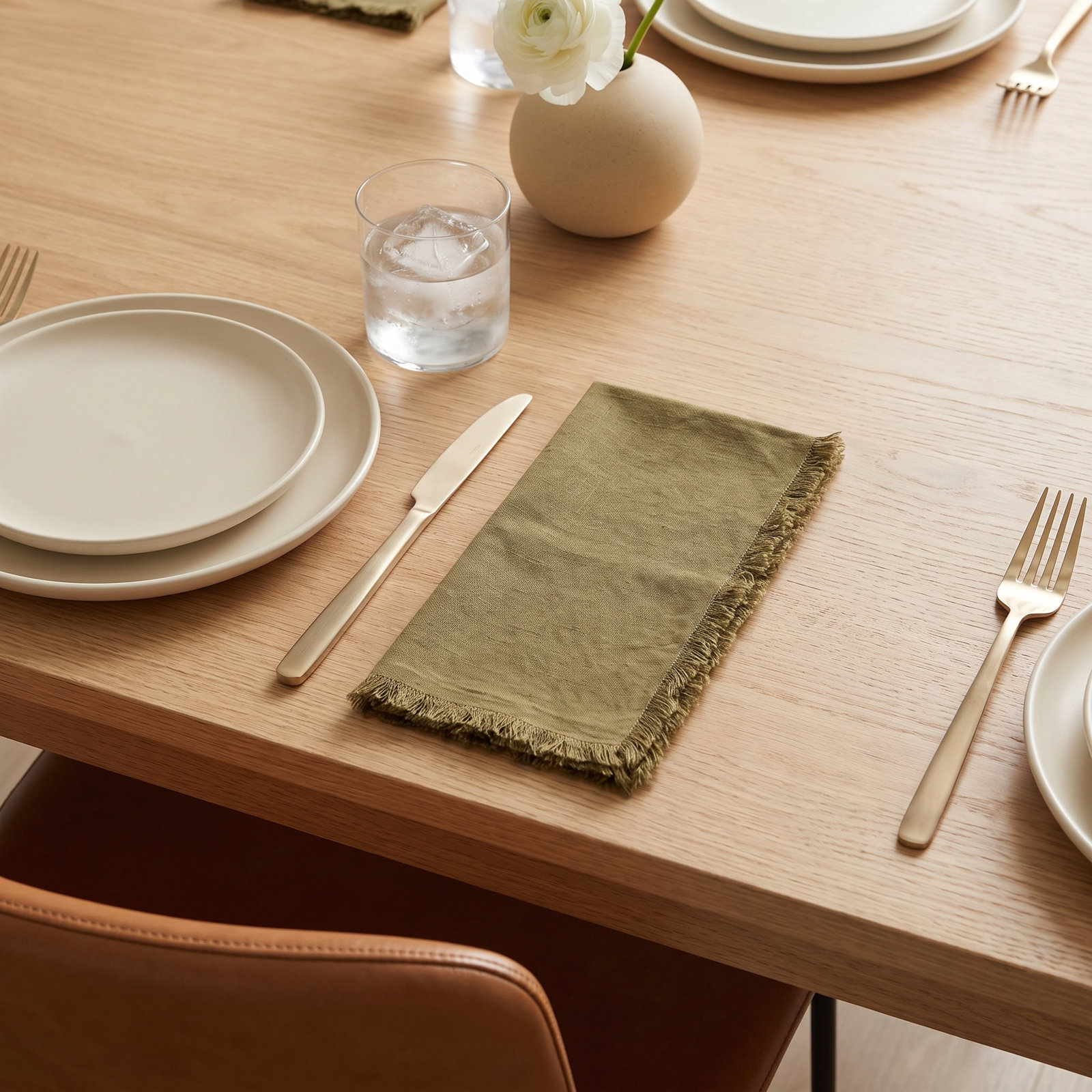 Shanice Reversible Napkin, Olive