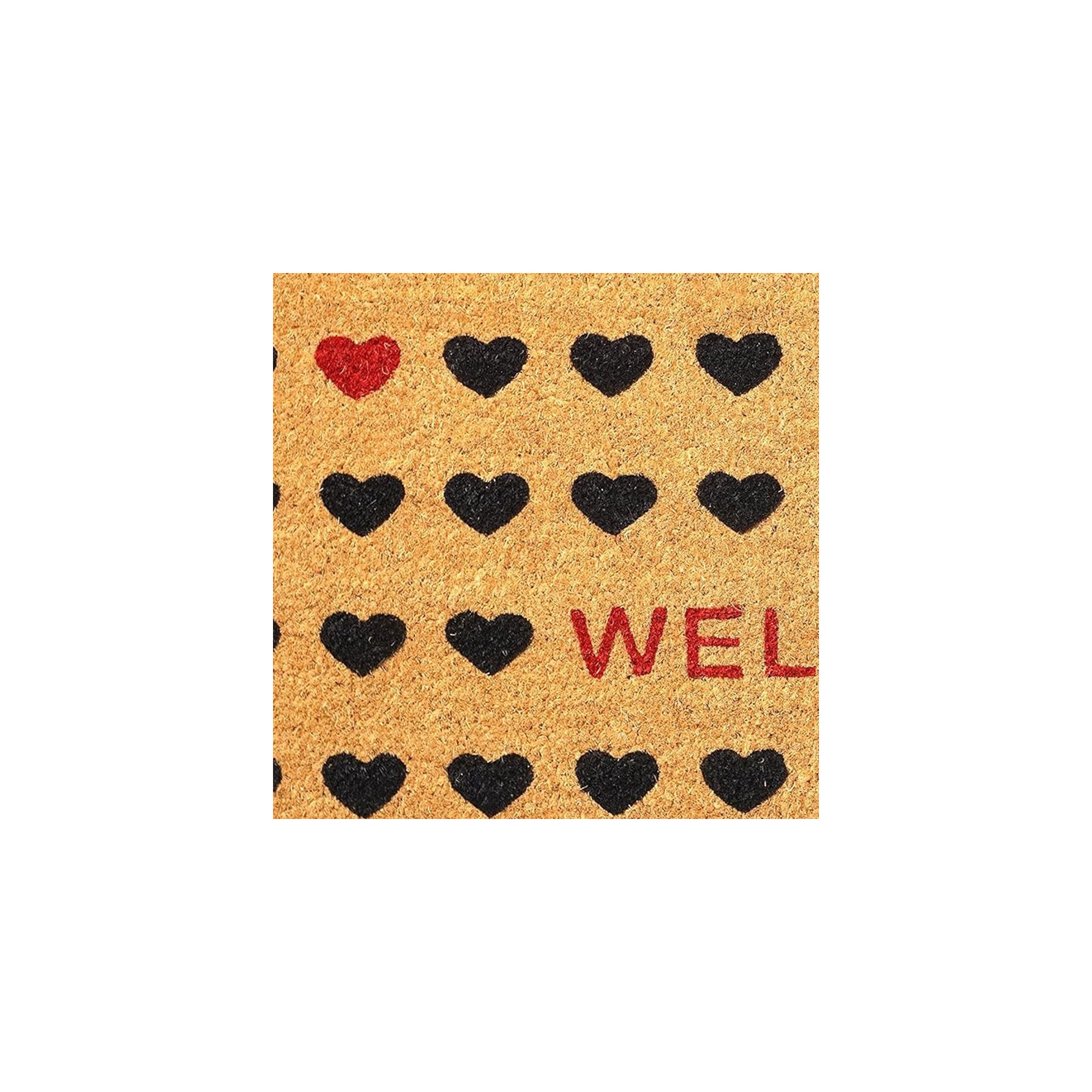 Heart Welcome Indoor Outdoor Doo Mat, 17" W x 29" L