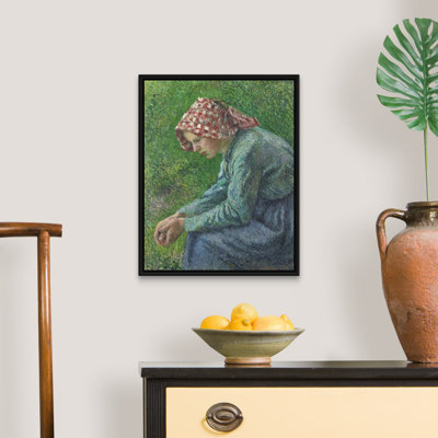 Reproduction d’art sur toile, "A sit paysanne Woman" par Camille Pissarro