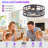 20 in Caged Flush Mount Ceiling Fan with Light, Remote and Bluetooth App Control-1594019959-1594019958
