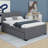 Full Upholstered Platform Bed with Trundle
