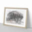 Two Giraffes in Abstract - Picture Frame Graphic Art Print on MDF-55777514-55777522