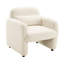Fauteuil d'appoint beige en tissu bouclé avec structure en contreplaqué, rembourrage de ressorts ensachés en mousse et coussin décoratif pour la décoration intérieure-803183824