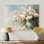 Or doré harmonie fleurs I - art mural orchidée