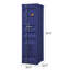 Armoire bleue avec serrure de contenant pleine longueur