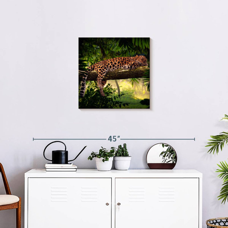 Crowle Sleeping Jungle Leopard, 20" H x 20" W