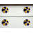 Set of Twelve Blue And Yellow Floral Ceramic Drawer Pull Knobs