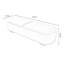 Banc de rangement long en cuir orange avec revêtement en bois orange-112220540-129680165