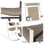 Chaise berçante en PEHD et en osier de qualité supérieure - Conception ergonomique à haut dossier avec une capacité de 380 lb