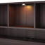 Lit plateforme moderne avec tête de lit bibliothèque - veilleuse intégrée, station de charge USB et 2 tiroirs latéraux, aucun sommier nécessaire-923816563-923816562