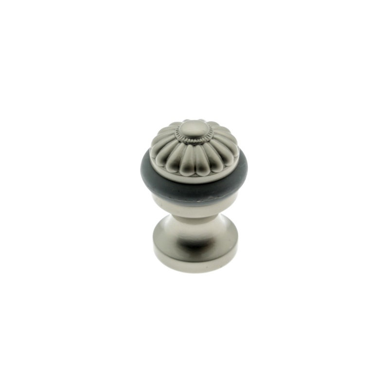 Solid Brass Floor Mount Stop, Satin Nickel