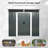 6x5 Metal Outdoor Storage Shed Black With Transparent Plate
