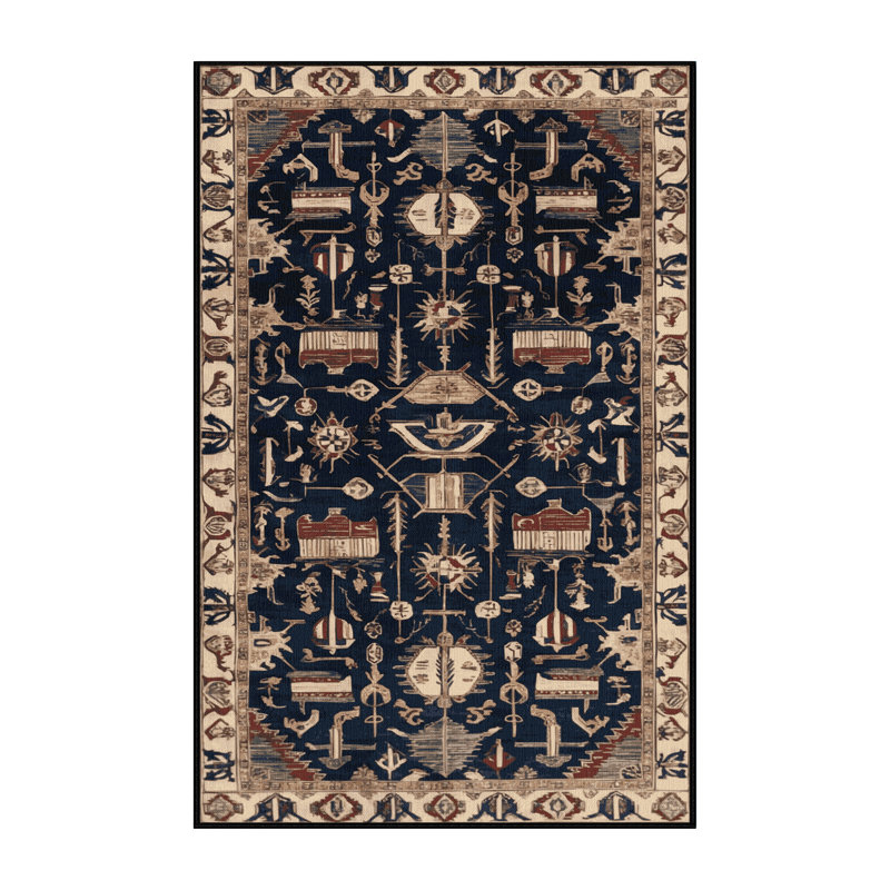 Machine Washable Turkish Gray Area Rug, Rectangle 7' x 10'