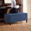 Banc en polyester 36,25 pouces avec salon et finition bleue, 14,3 x 6,2 x 6,2 po-134089962