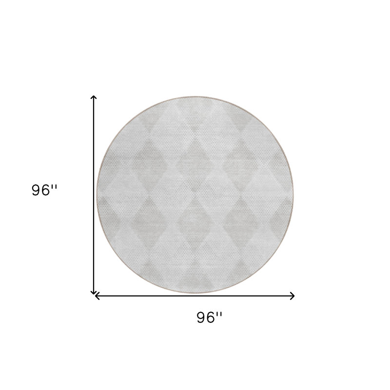 Tapis d'intérieur rond antidérapant 8 pi
