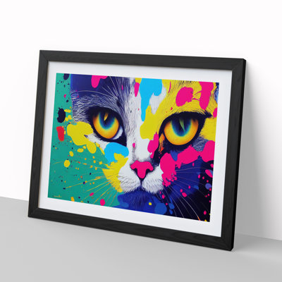 XH1022-1860X Cat Splashed Vol.3 Abstract - Single Picture Frame Painting