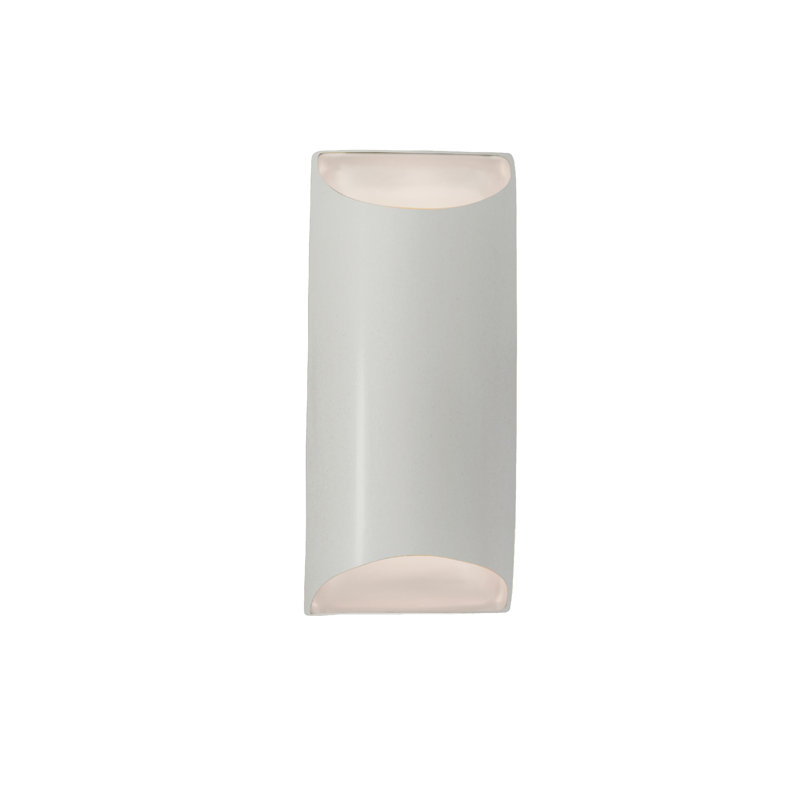 Applique murale en céramique Azem, H 13,75 po x l 7 po x P 4 po, Incandescent, Blanc mat