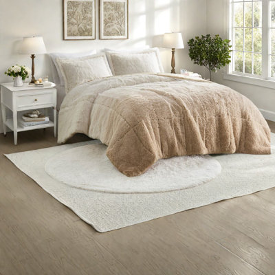 Ensembles de literie très grand confortable, fausse fourrure de polyester ombrée, confort moderne