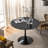 31.5 inch Round Pedestal Dining Table,Black-540107817-536904516-558319753