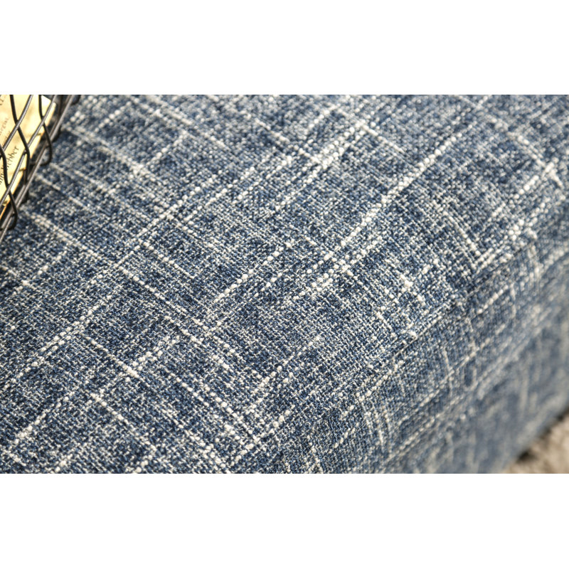Fauteuil Anddy de 134,62 cm de large en polyester, Bleu