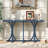 59.8'' Wooden Console Table With Oak Veneer Top And Curved Rubber Wood Legs For Entryway, Living Room, Or Dining Spaces.-1221717720