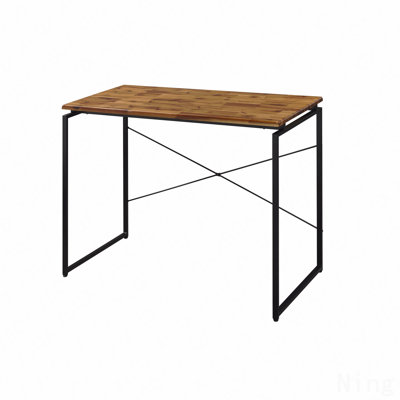 Oak & Black Finish Writing Desk