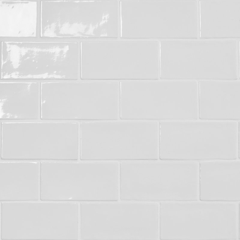Lancaster 3x6 Polished Ceramic Subway Tile, White