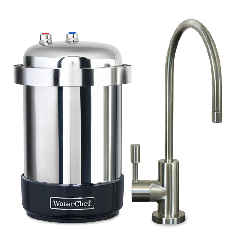 WaterChef U8500 Premium Under-Sink Water Filtration System, Brushed Nickel