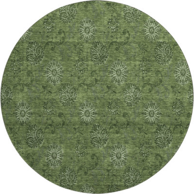 Premium Machine Washable Prisco Olive Rug