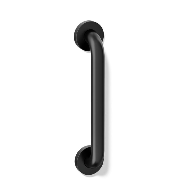 Contemporary Grab Bar, 12"W, Matte Black