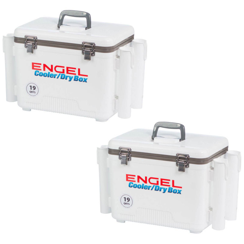 Engel 19 Qt. Fishing Rod Holder Attachment Insulated Dry Box Ice Cooler