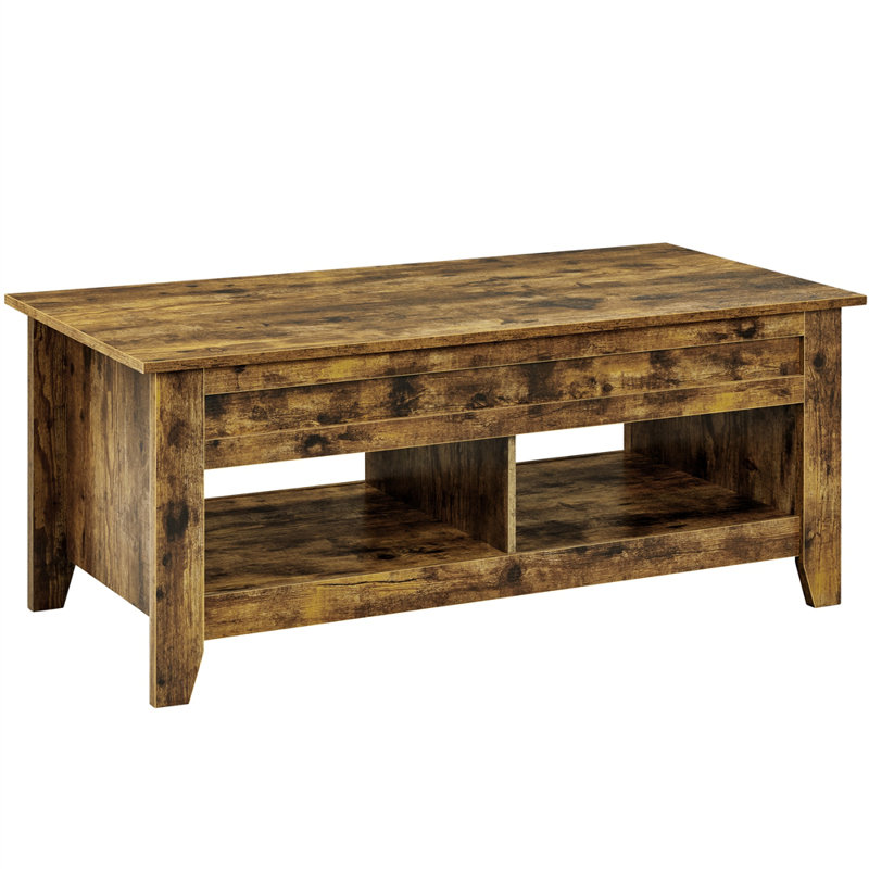 Table basse à plateau relevable Aspa, Espresso, H 19 po x L 47,5 po x l 23,5 po