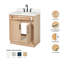 Meuble-lavabo simple en bois massif 30 po avec plateau en quartz Carrara de 1,5 po Tidworth-718797188-732664374