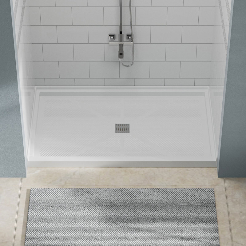 36 po L x 60 po W Base de bac de douche en alcôve avec drain central