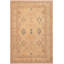 Tapis oriental brun clair en laine noué à la main 5 pi 11 po x 8 pi 10 po Baccio