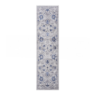 Blue / Silver / Oriental Area Rug