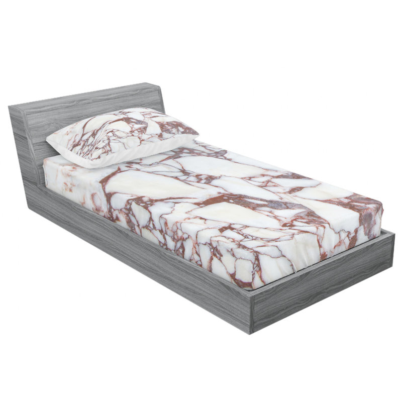 Microfiber Abstract Sheet Set, Twin Sheet Set with Fitted Sheet