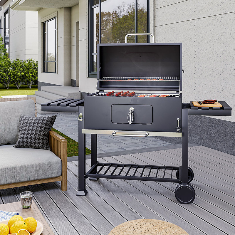 Dakota Fields Geistown 161cm W Charcoal Grill