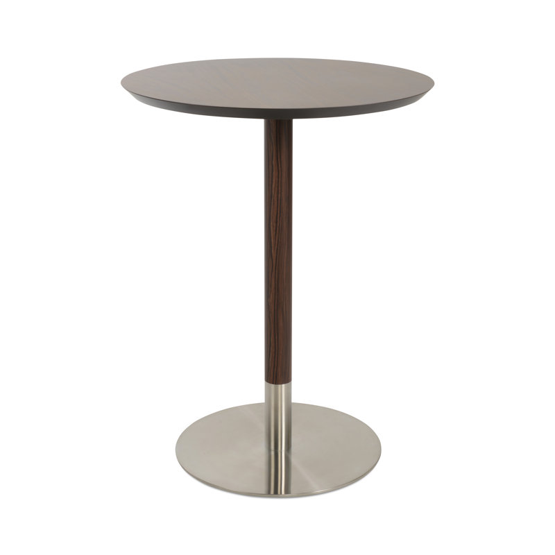 Table de salle à manger Tango, H 34,5 po x L 32 po x l 32 po, Brossé/Noyer, Noyer
